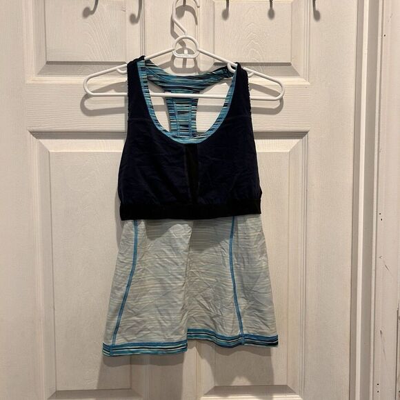 The North Face Vaporwick‎ Racer Back Striped Tank Top Womens Large Activewear - Picture 8 of 8